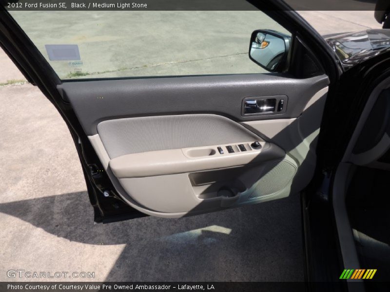 Black / Medium Light Stone 2012 Ford Fusion SE