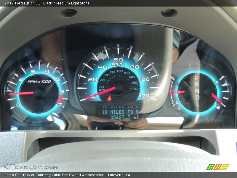 Black / Medium Light Stone 2012 Ford Fusion SE