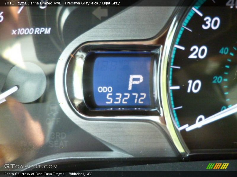 Predawn Gray Mica / Light Gray 2011 Toyota Sienna Limited AWD