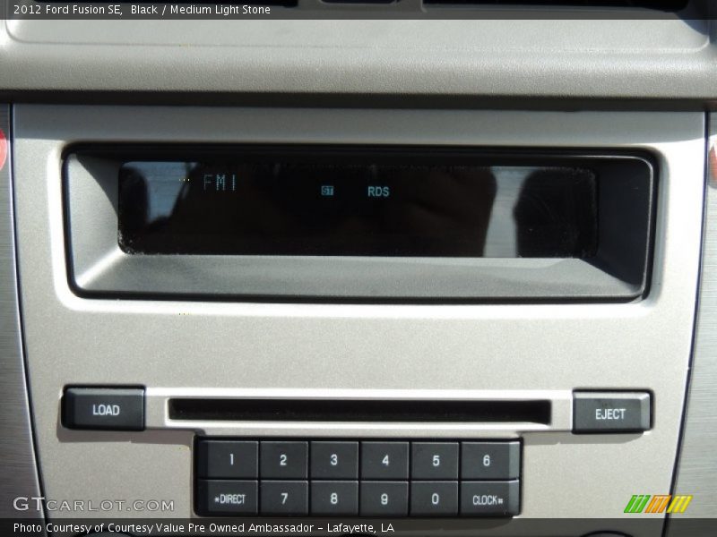 Black / Medium Light Stone 2012 Ford Fusion SE