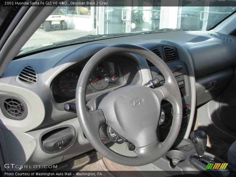 Obsidian Black / Gray 2001 Hyundai Santa Fe GLS V6 4WD