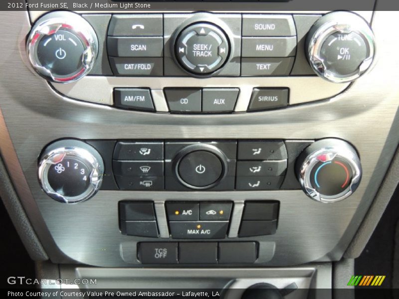 Black / Medium Light Stone 2012 Ford Fusion SE