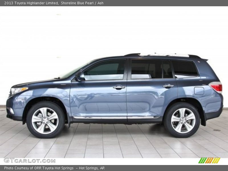 Shoreline Blue Pearl / Ash 2013 Toyota Highlander Limited