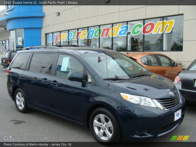South Pacific Pearl / Bisque 2012 Toyota Sienna LE