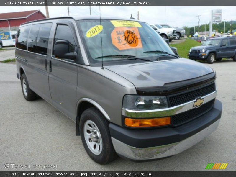 Graystone Metallic / Medium Pewter 2012 Chevrolet Express 1500 AWD Cargo Van