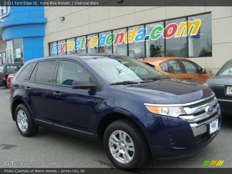 Kona Blue Metallic / Charcoal Black 2011 Ford Edge SE
