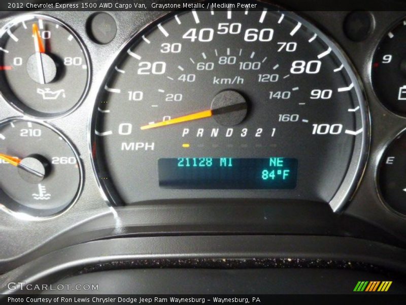 Graystone Metallic / Medium Pewter 2012 Chevrolet Express 1500 AWD Cargo Van