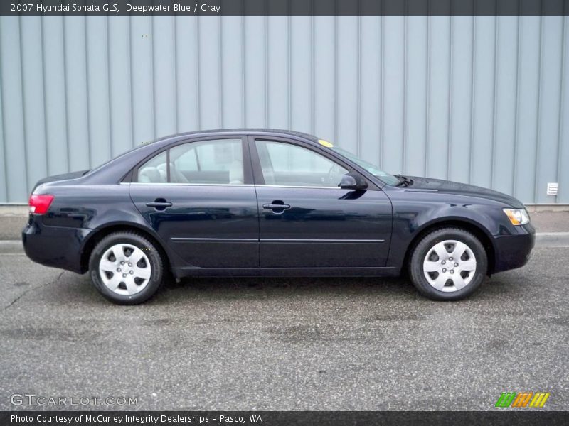 Deepwater Blue / Gray 2007 Hyundai Sonata GLS