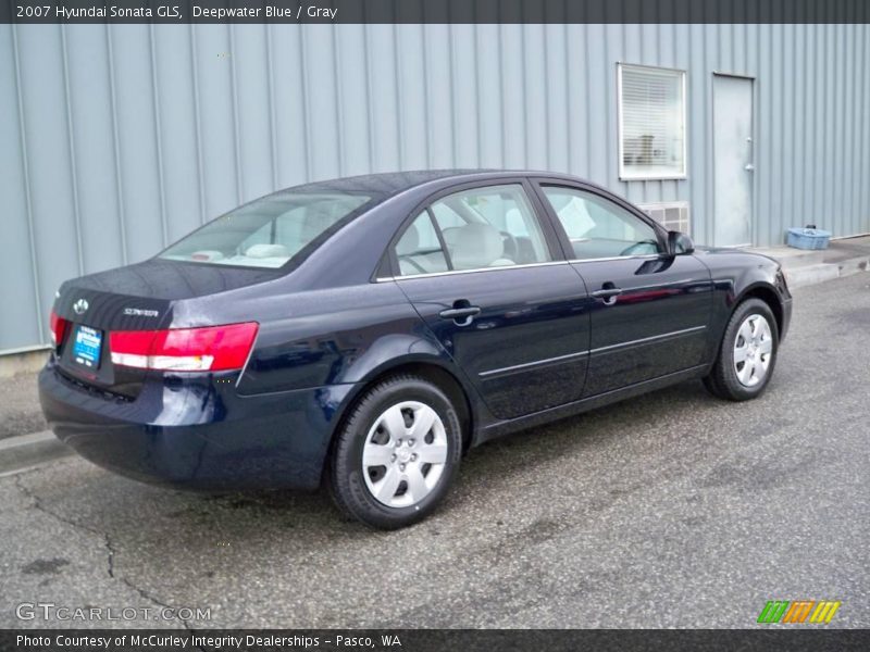 Deepwater Blue / Gray 2007 Hyundai Sonata GLS