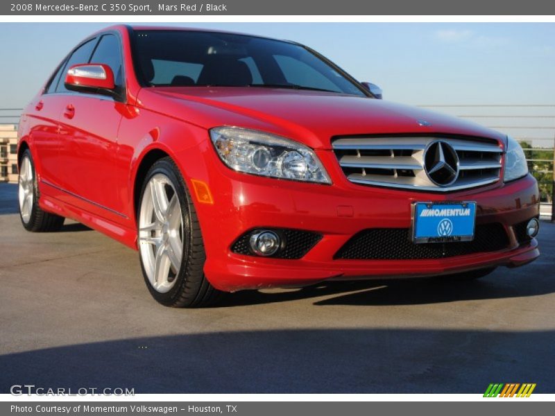 Mars Red / Black 2008 Mercedes-Benz C 350 Sport