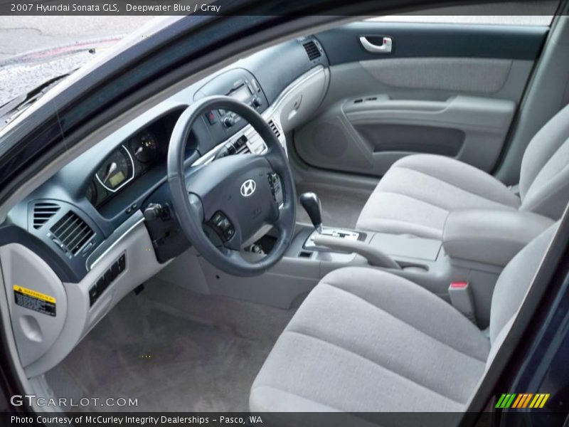 Deepwater Blue / Gray 2007 Hyundai Sonata GLS
