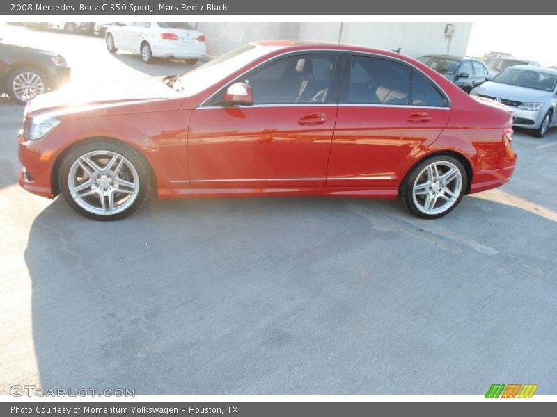 Mars Red / Black 2008 Mercedes-Benz C 350 Sport