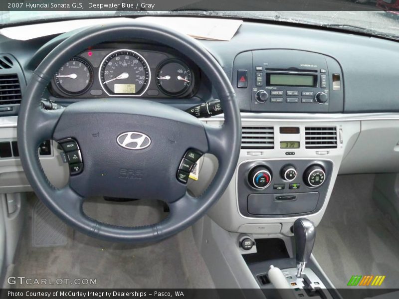 Deepwater Blue / Gray 2007 Hyundai Sonata GLS
