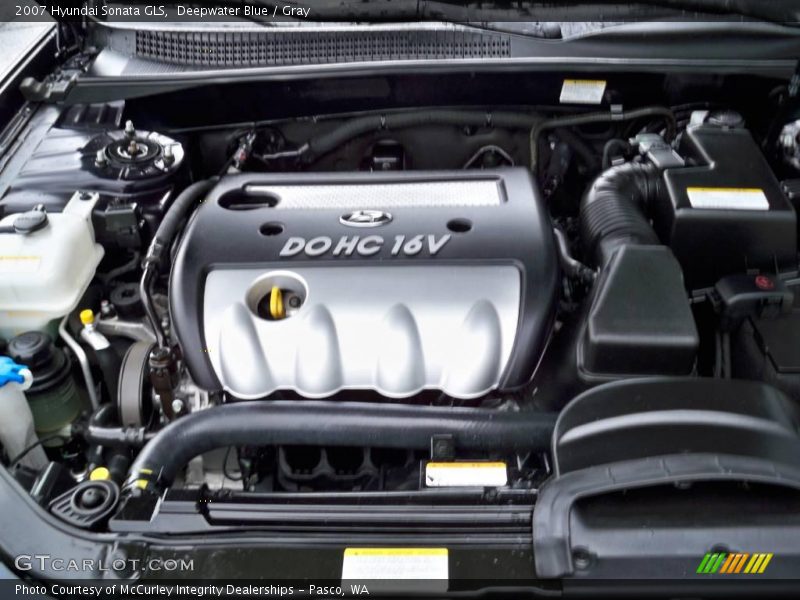 Deepwater Blue / Gray 2007 Hyundai Sonata GLS