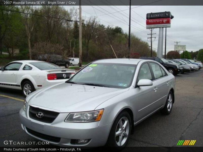 Bright Silver / Gray 2007 Hyundai Sonata SE V6
