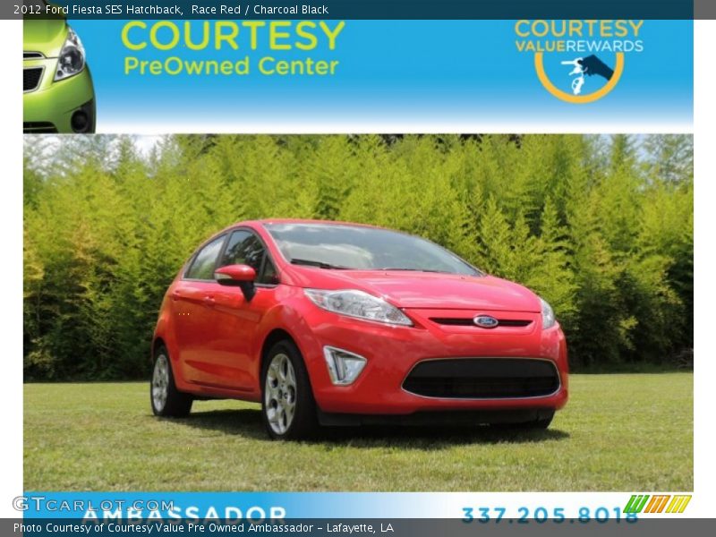Race Red / Charcoal Black 2012 Ford Fiesta SES Hatchback