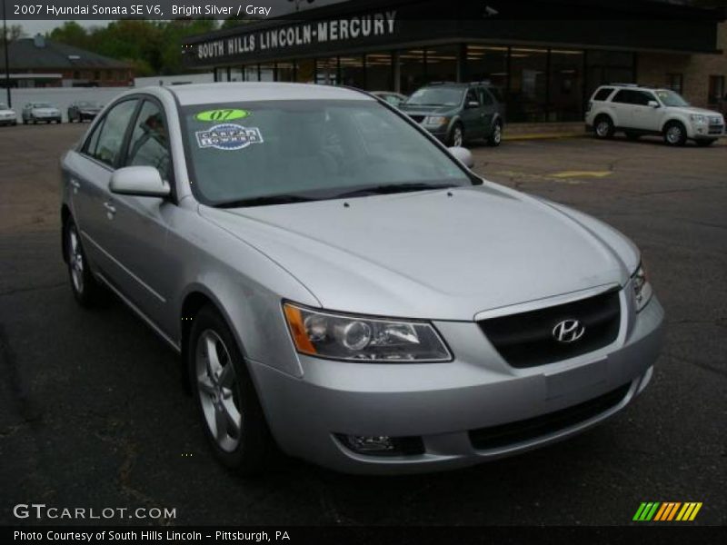 Bright Silver / Gray 2007 Hyundai Sonata SE V6