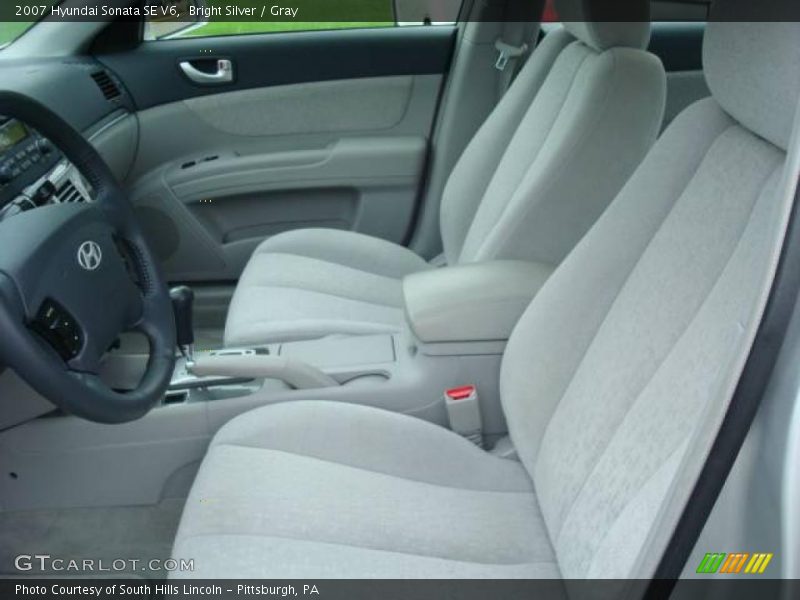 Bright Silver / Gray 2007 Hyundai Sonata SE V6