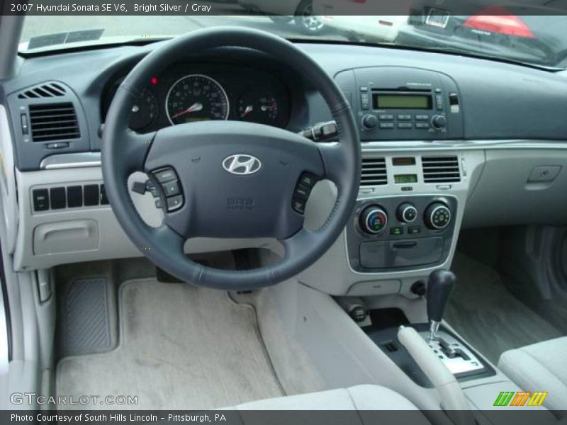 Bright Silver / Gray 2007 Hyundai Sonata SE V6