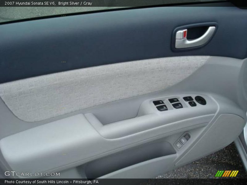 Bright Silver / Gray 2007 Hyundai Sonata SE V6