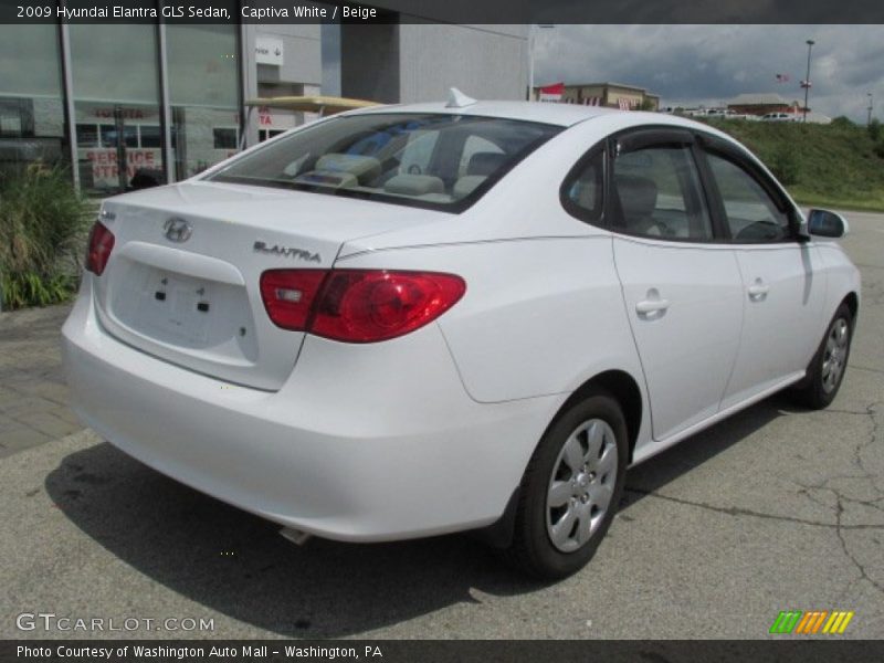 Captiva White / Beige 2009 Hyundai Elantra GLS Sedan