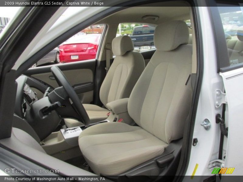 Captiva White / Beige 2009 Hyundai Elantra GLS Sedan
