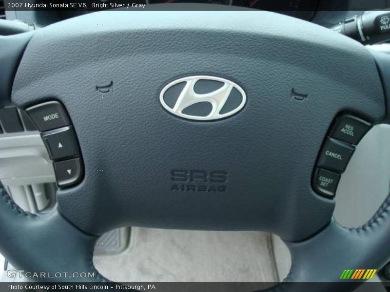 Bright Silver / Gray 2007 Hyundai Sonata SE V6