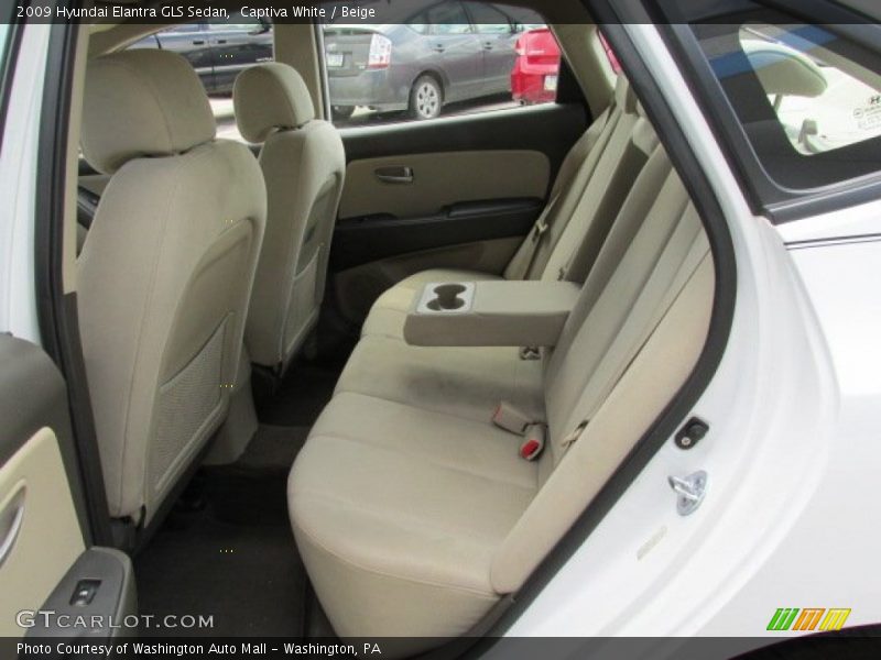 Captiva White / Beige 2009 Hyundai Elantra GLS Sedan