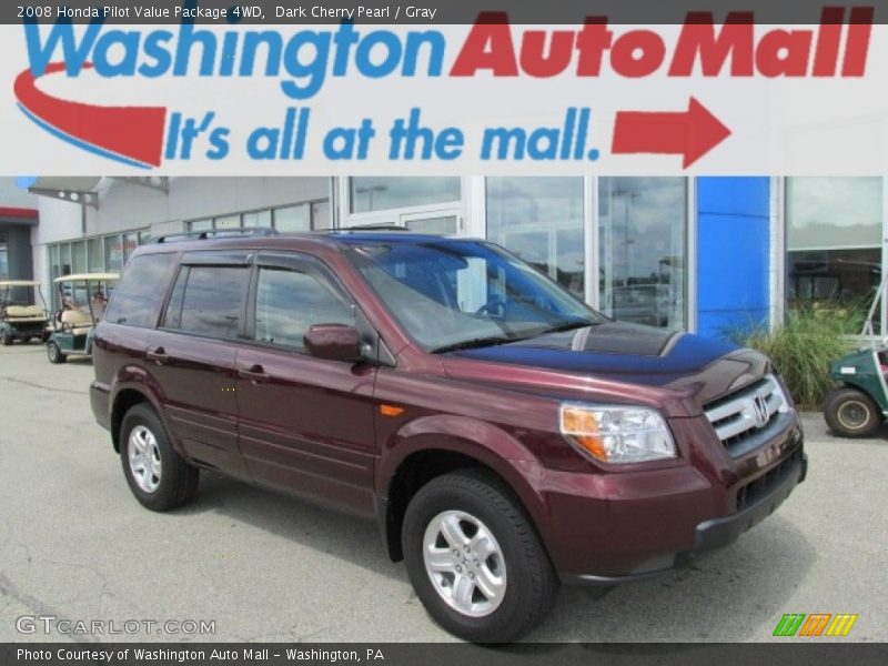 Dark Cherry Pearl / Gray 2008 Honda Pilot Value Package 4WD