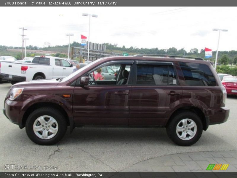 Dark Cherry Pearl / Gray 2008 Honda Pilot Value Package 4WD