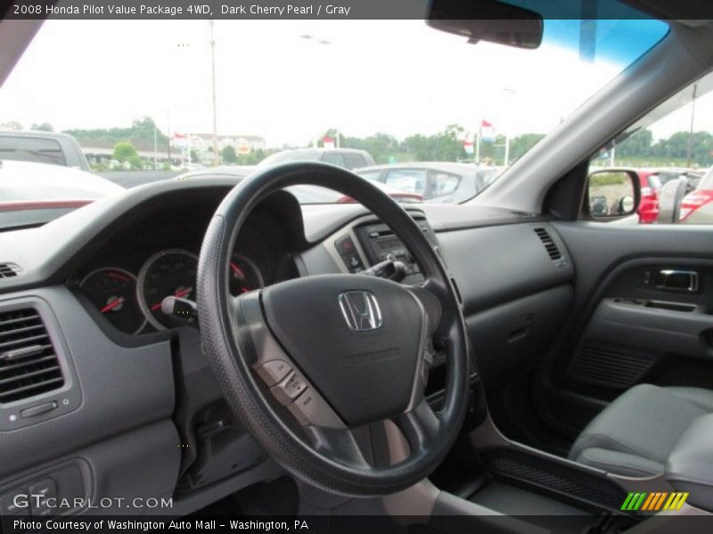 Dark Cherry Pearl / Gray 2008 Honda Pilot Value Package 4WD