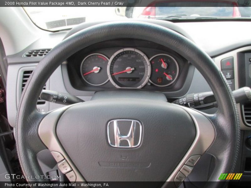 Dark Cherry Pearl / Gray 2008 Honda Pilot Value Package 4WD