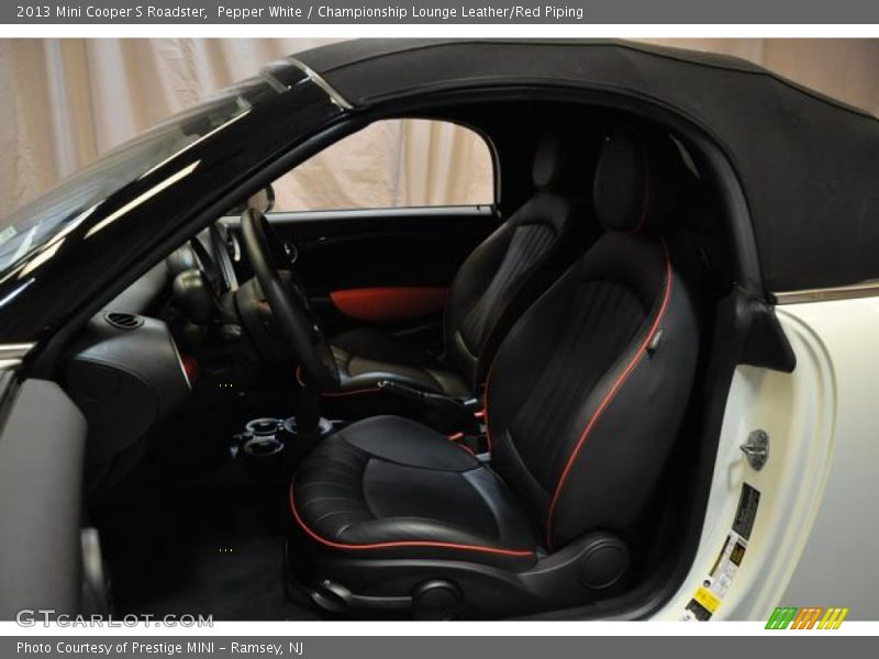 Pepper White / Championship Lounge Leather/Red Piping 2013 Mini Cooper S Roadster
