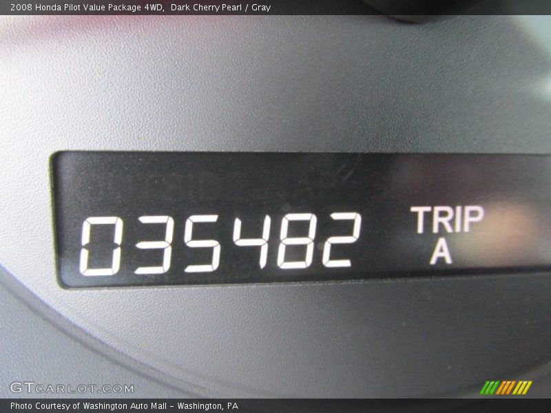 Dark Cherry Pearl / Gray 2008 Honda Pilot Value Package 4WD