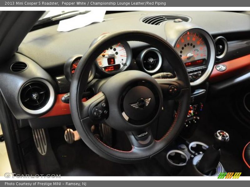 Pepper White / Championship Lounge Leather/Red Piping 2013 Mini Cooper S Roadster