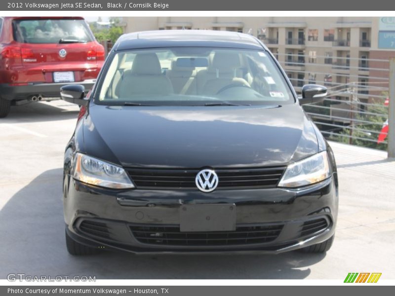 Black / Cornsilk Beige 2012 Volkswagen Jetta SE Sedan