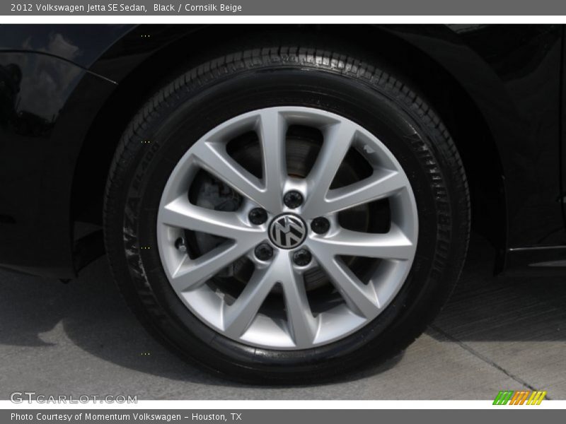 Black / Cornsilk Beige 2012 Volkswagen Jetta SE Sedan