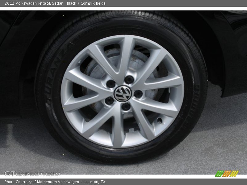 Black / Cornsilk Beige 2012 Volkswagen Jetta SE Sedan