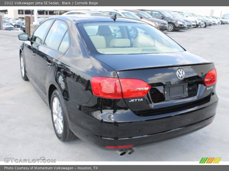 Black / Cornsilk Beige 2012 Volkswagen Jetta SE Sedan