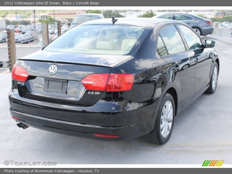 Black / Cornsilk Beige 2012 Volkswagen Jetta SE Sedan