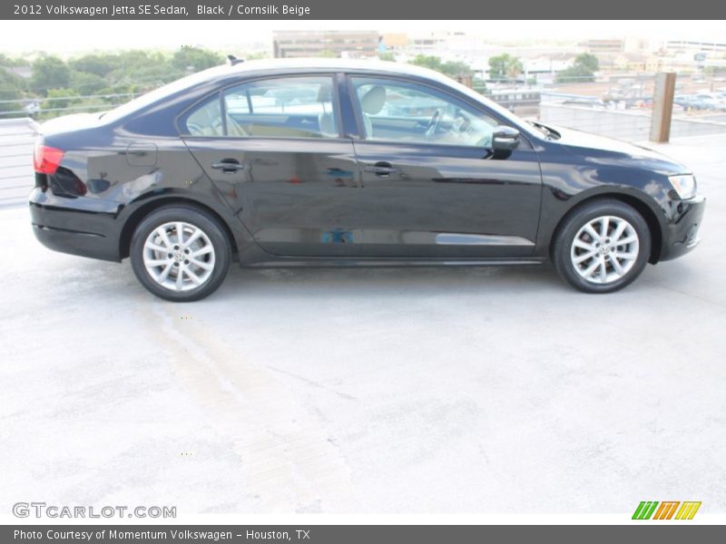 Black / Cornsilk Beige 2012 Volkswagen Jetta SE Sedan