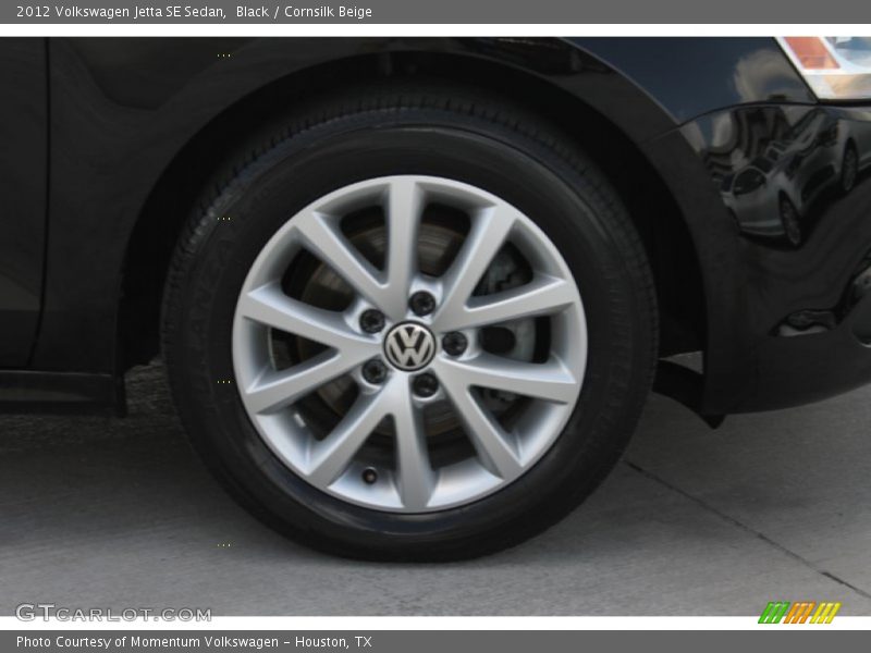 Black / Cornsilk Beige 2012 Volkswagen Jetta SE Sedan