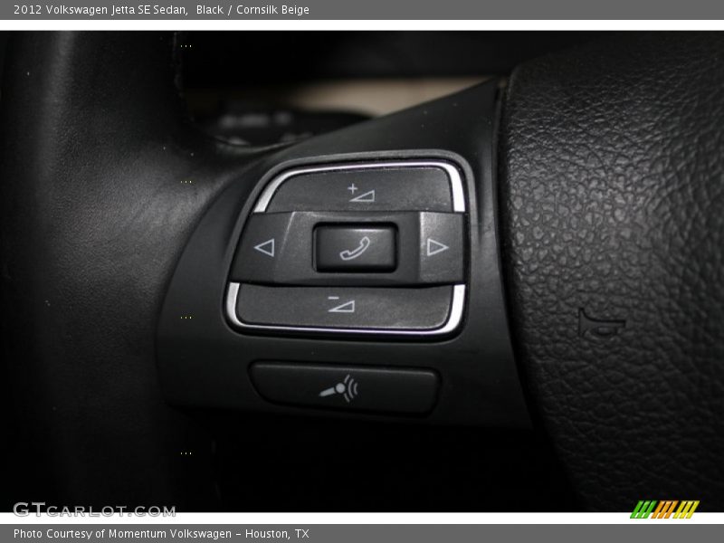 Black / Cornsilk Beige 2012 Volkswagen Jetta SE Sedan