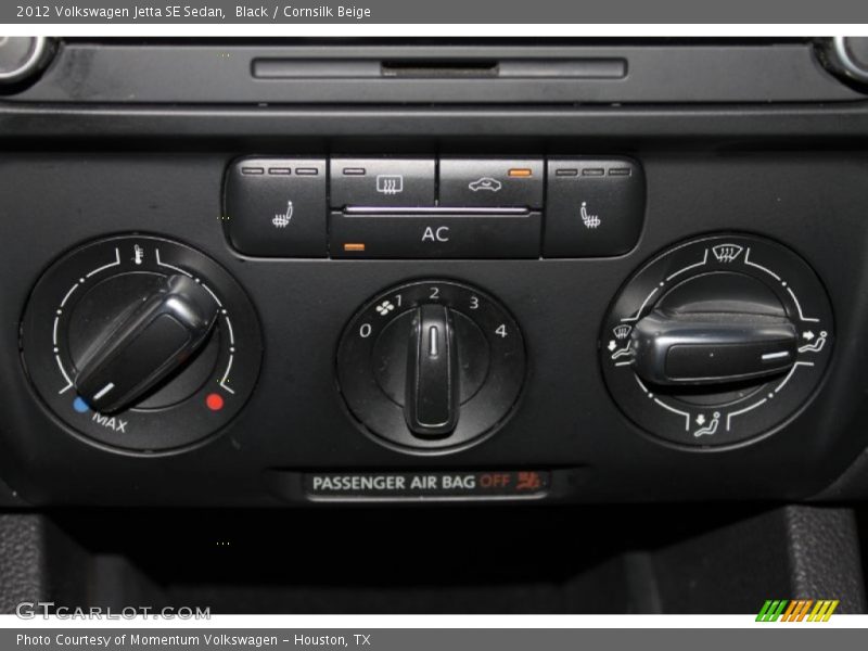 Black / Cornsilk Beige 2012 Volkswagen Jetta SE Sedan