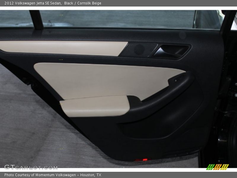 Black / Cornsilk Beige 2012 Volkswagen Jetta SE Sedan