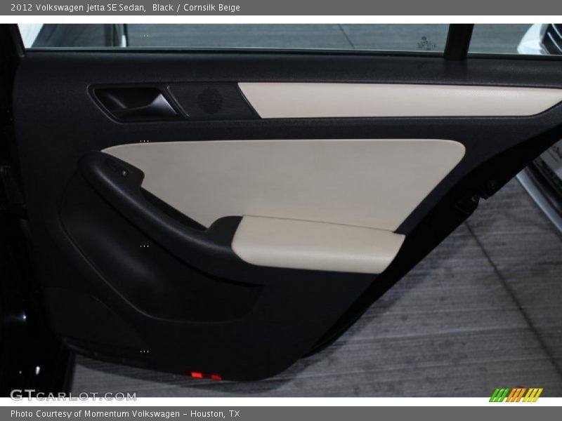 Black / Cornsilk Beige 2012 Volkswagen Jetta SE Sedan