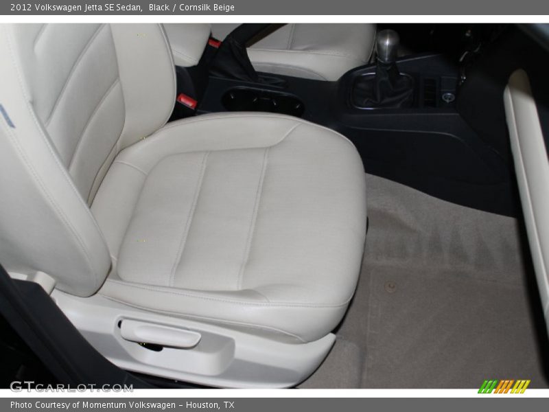 Black / Cornsilk Beige 2012 Volkswagen Jetta SE Sedan