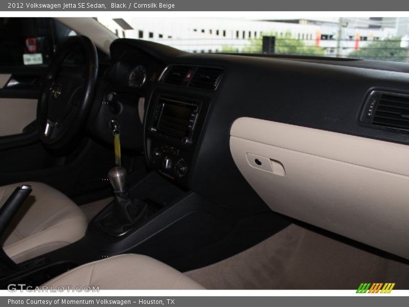 Black / Cornsilk Beige 2012 Volkswagen Jetta SE Sedan