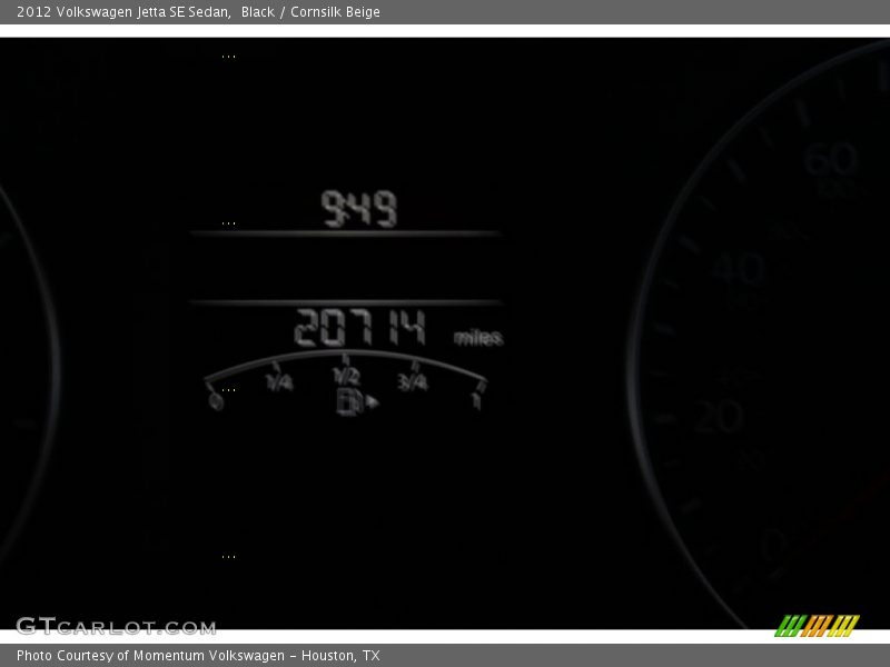 Black / Cornsilk Beige 2012 Volkswagen Jetta SE Sedan