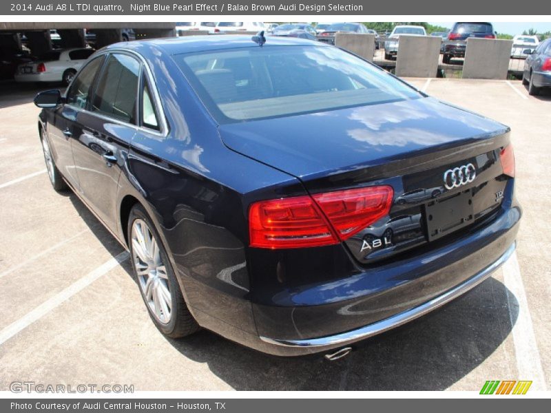 Night Blue Pearl Effect / Balao Brown Audi Design Selection 2014 Audi A8 L TDI quattro